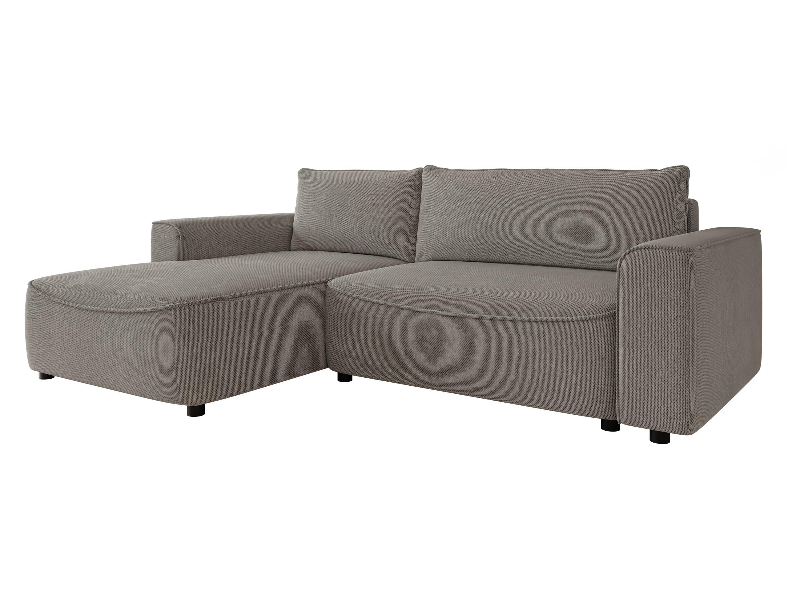 ECKSOFA Beliza, Seite: Links - Schwarz/Grau, Holz/Kunststoff (255/175cm) - MIRJAN24