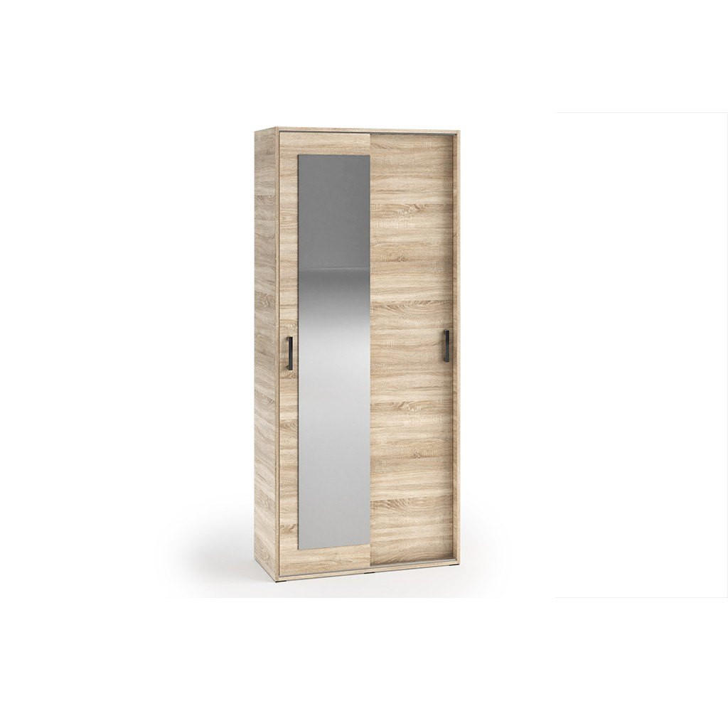 GARDEROBENSCHRANK BENVENO 90/21040 Modern Garderobenschrank Sonoma Eiche - Sonoma Eiche, Holzwerkstoff (90/210/40cm) - MASSENO