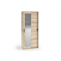 GARDEROBENSCHRANK BENVENO 90/21040 Modern Garderobenschrank Sonoma Eiche - Sonoma Eiche, Holzwerkstoff (90/210/40cm) - MASSENO