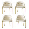 ESSZIMMERSTUHL 4er Set Samt Beige Metallbeine - Beige, Textil (54.5/78/57cm) - FLIEKS