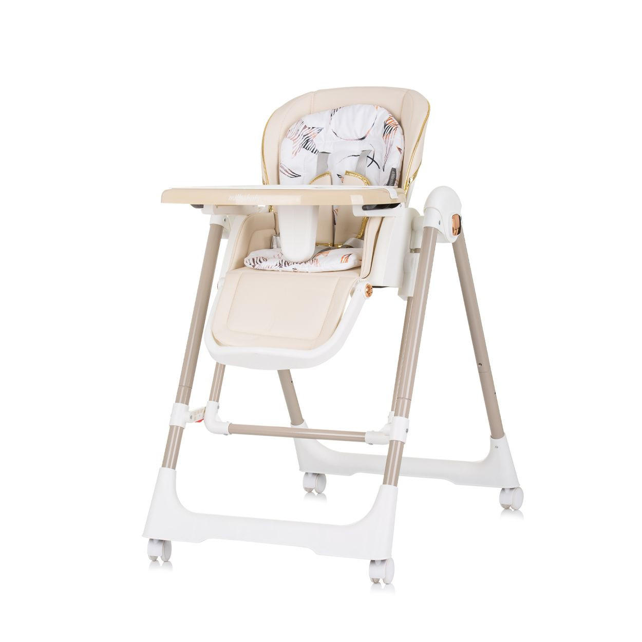 HOCHSTUHL 2 in 1 Milk Shake beige/braun verstellbar, Babyschaukel, Räder - Beige, Kunststoff (53/100/86cm) - Chipolino