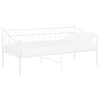 SCHLAFSOFA Bettgestell Weiss Metall 90/200 Cm - Weiß, Naturmaterialien (90/200cm) - vidaXL