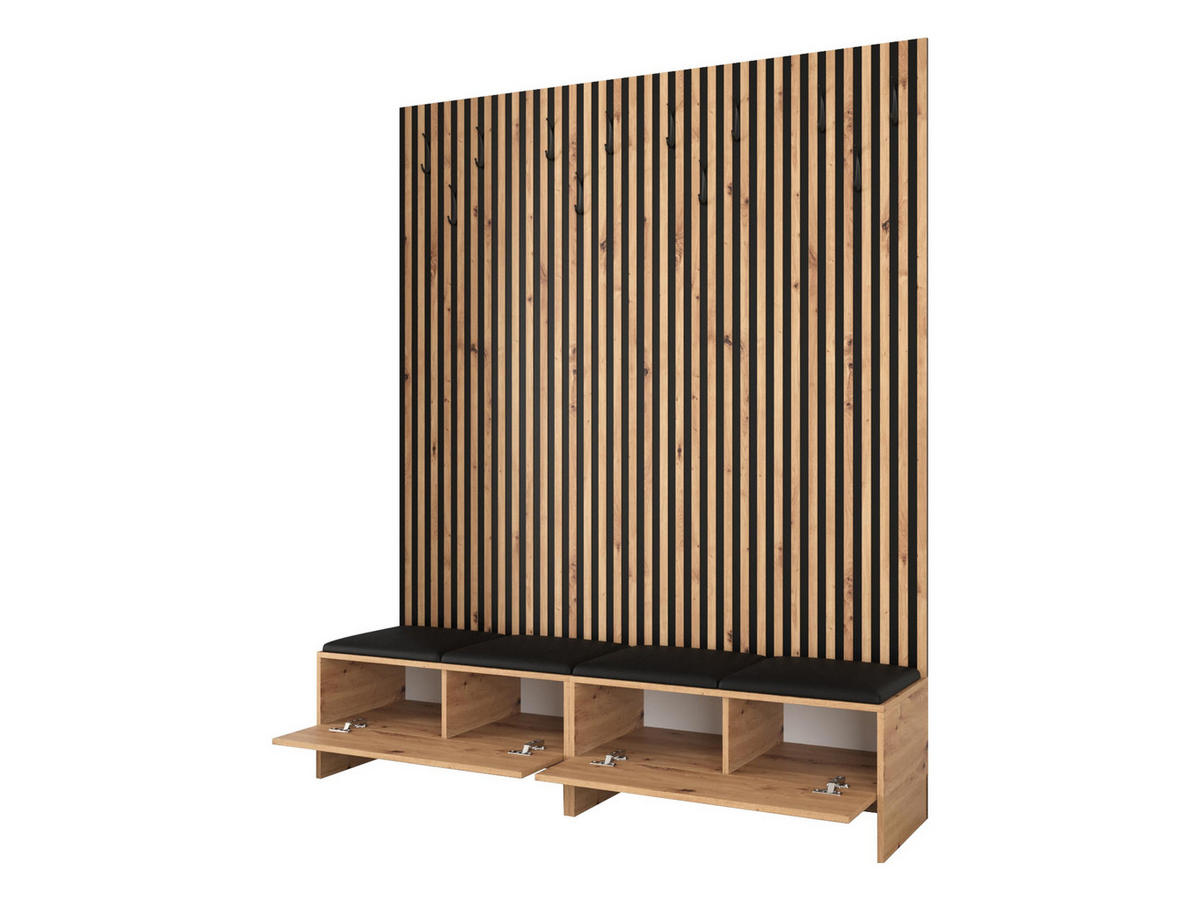 GARDEROBE Balma V - Silberfarben/Eiche Artisan, Holzwerkstoff (170/206/44cm) - MIRJAN24