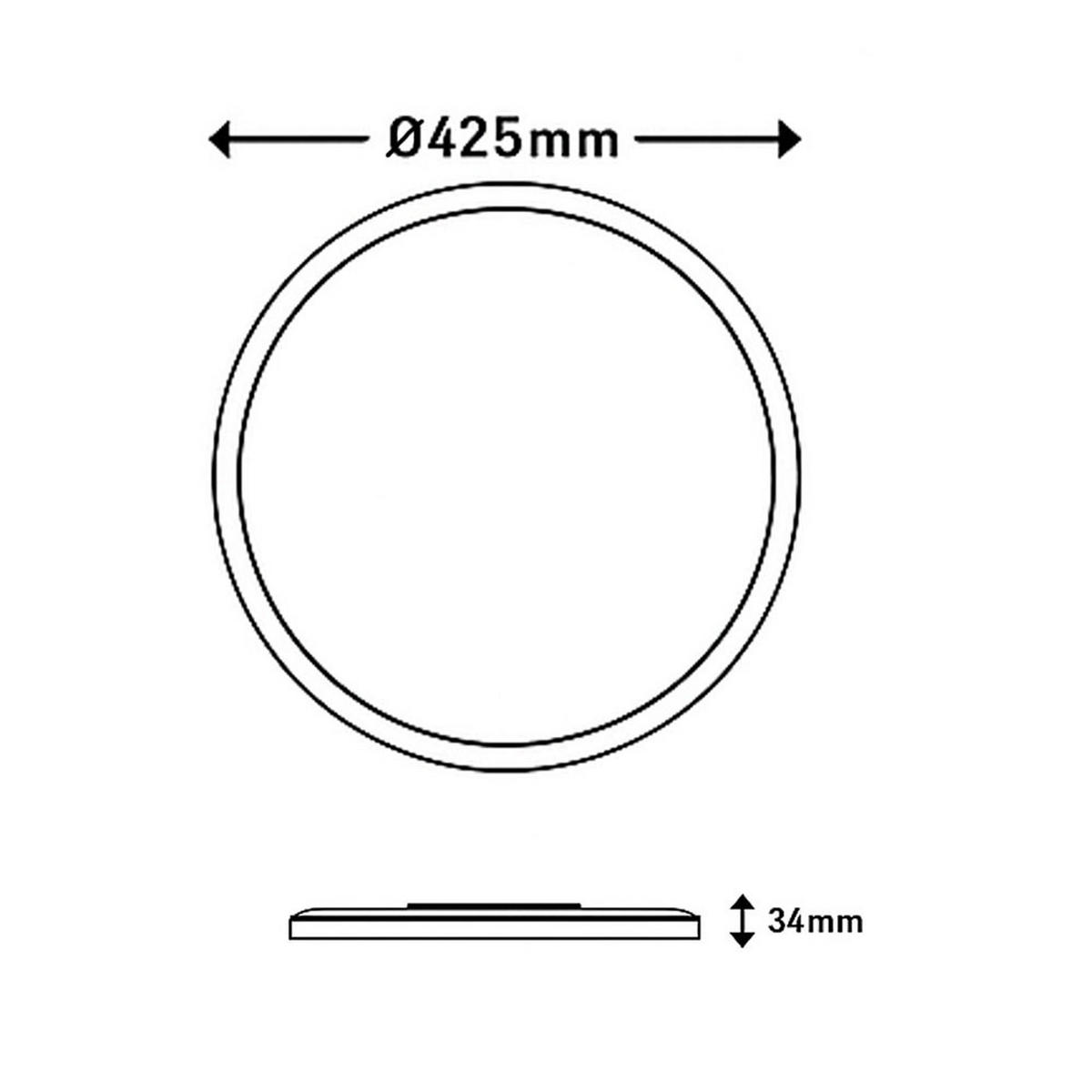 LED DECKENLEUCHTE Backlight Silber - Weiß, Kunststoff (42.5/42.5/3.4cm) - Briloner