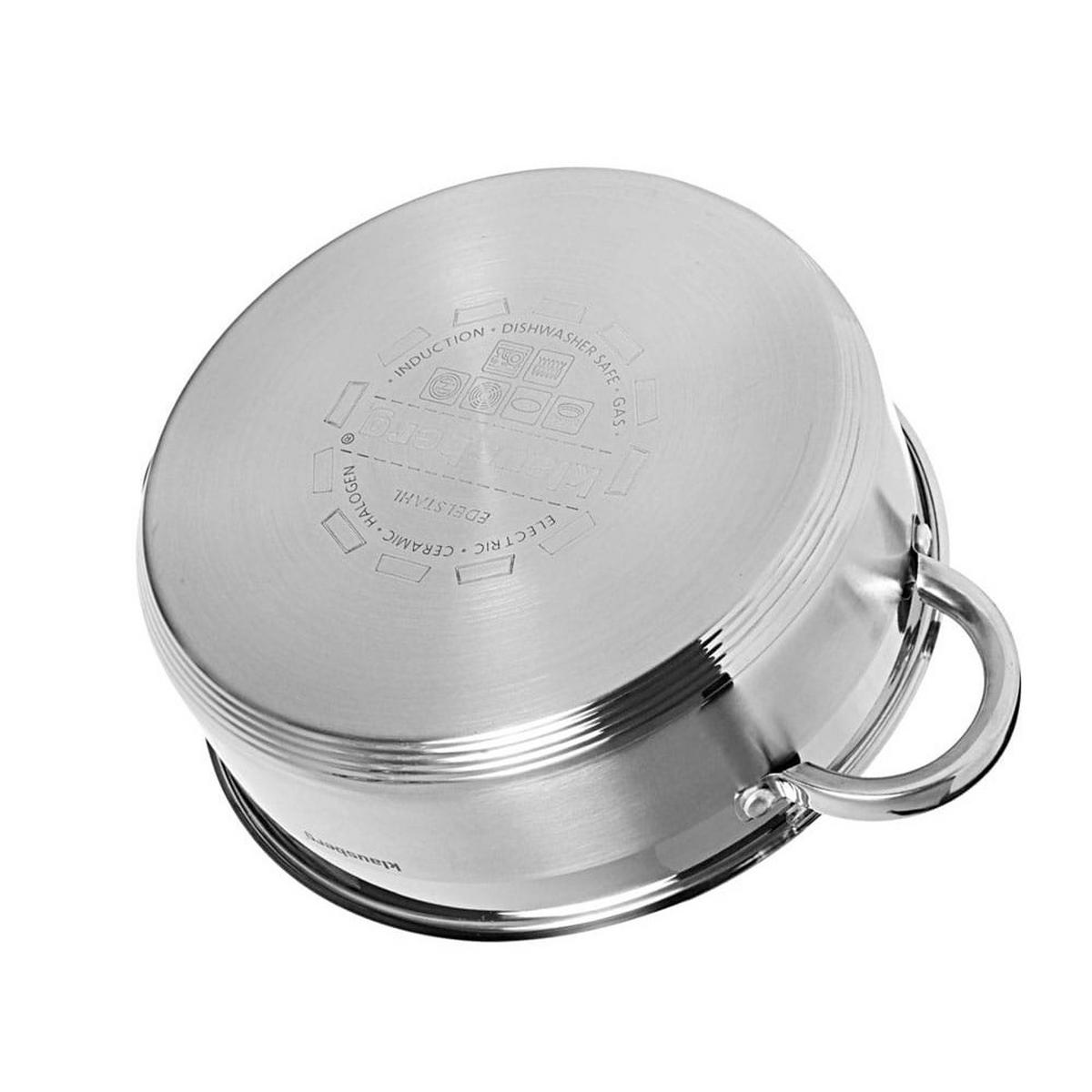 TOPF Silber 24/24/8 cm KB7172 - Silberfarben, Metall (24cm) - Klausberg 