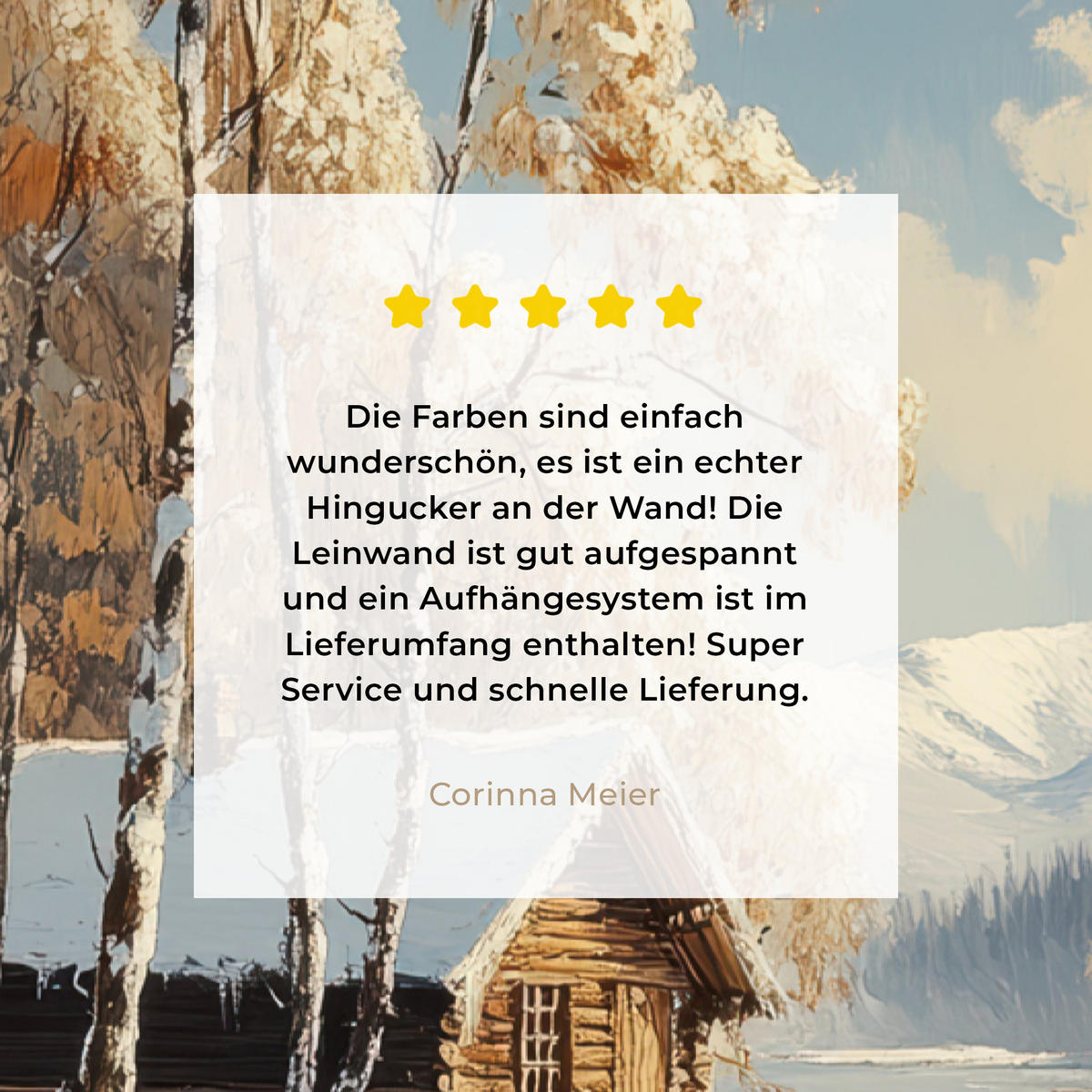 LEINWANDBILD Winter - Schnee - Zuhause - Natur 40x60 cm - Hellbraun, Textil (40/60cm) - MuchoWow