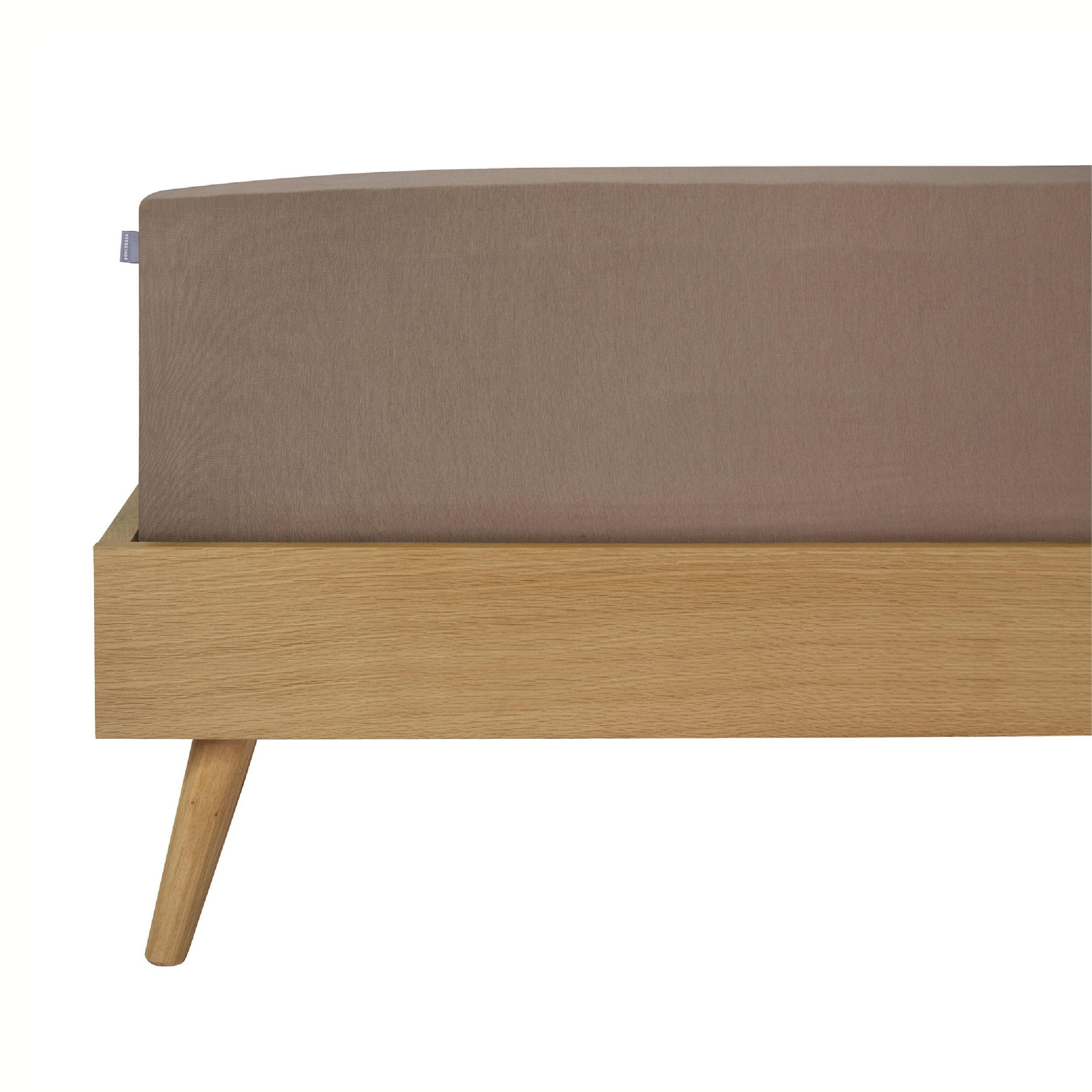 SPANNBETTLAKEN Elli 97 % Baumwolle, 3 % Elasthan 180x200 cm Braun - Braun, Textil (180/200cm) - SCHIESSER