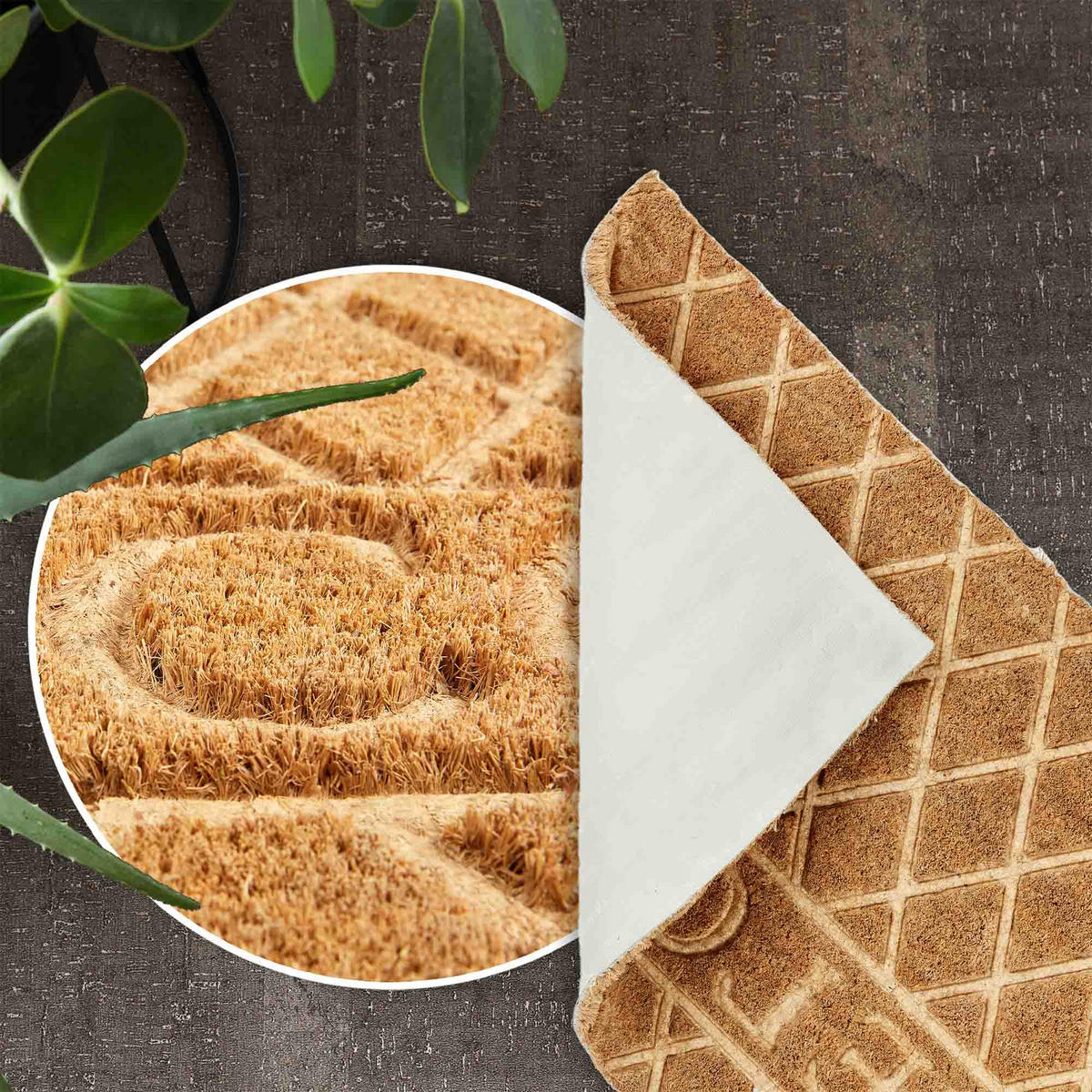 FUSSMATTE COCO SHAPE - Naturfarben, Textil (45/75cm) - Astra