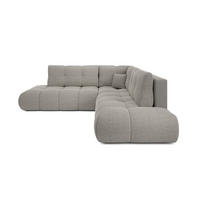 ECKSOFA DUCA II R-S Grau Jersey mit Schlaffunktion - Grau, Holz (266.5/266.5cm) - MASSENO