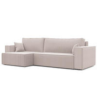 ECKSOFA Adara Max Mit Schlaffunktion - Weiß, Holzwerkstoff/Textil (276/145cm) - Fun Möbel