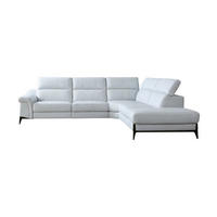 ECKSOFA Texas Echtleder Weiß - Weiß, Leder/Metall (238/274cm)