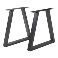 TISCHGESTELL-SET 2 TLG. Lyngby - Schwarz, Metall (70/72/10cm) - [en.casa]