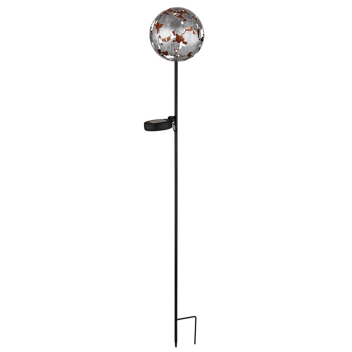 LED AUSSENLEUCHTE Metall Silber 2er Set - Silberfarben, Metall (12/12/91.5cm) - Globo Lighting