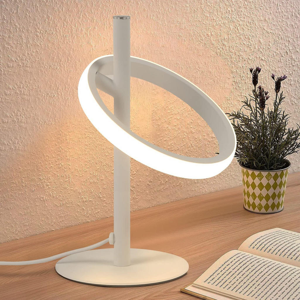 Thumbnail - Nettlife Led-Tischleuchte, Weiß, Metall, 12.5x23x12.5 cm, Lampen & Leuchten, Innenbeleuchtung, Tischlampen, Tischlampen