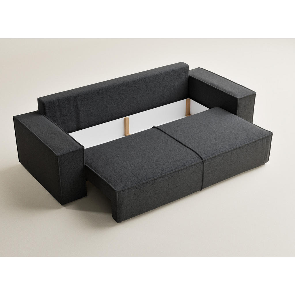 Thumbnail - Maison de Reve Sofa, Anthrazit, Textil, Holz, Holzwerkstoff, 3-Sitzer, Füllung: Schaumstoff, 255x70x105 cm, Oeko-Tex® St...