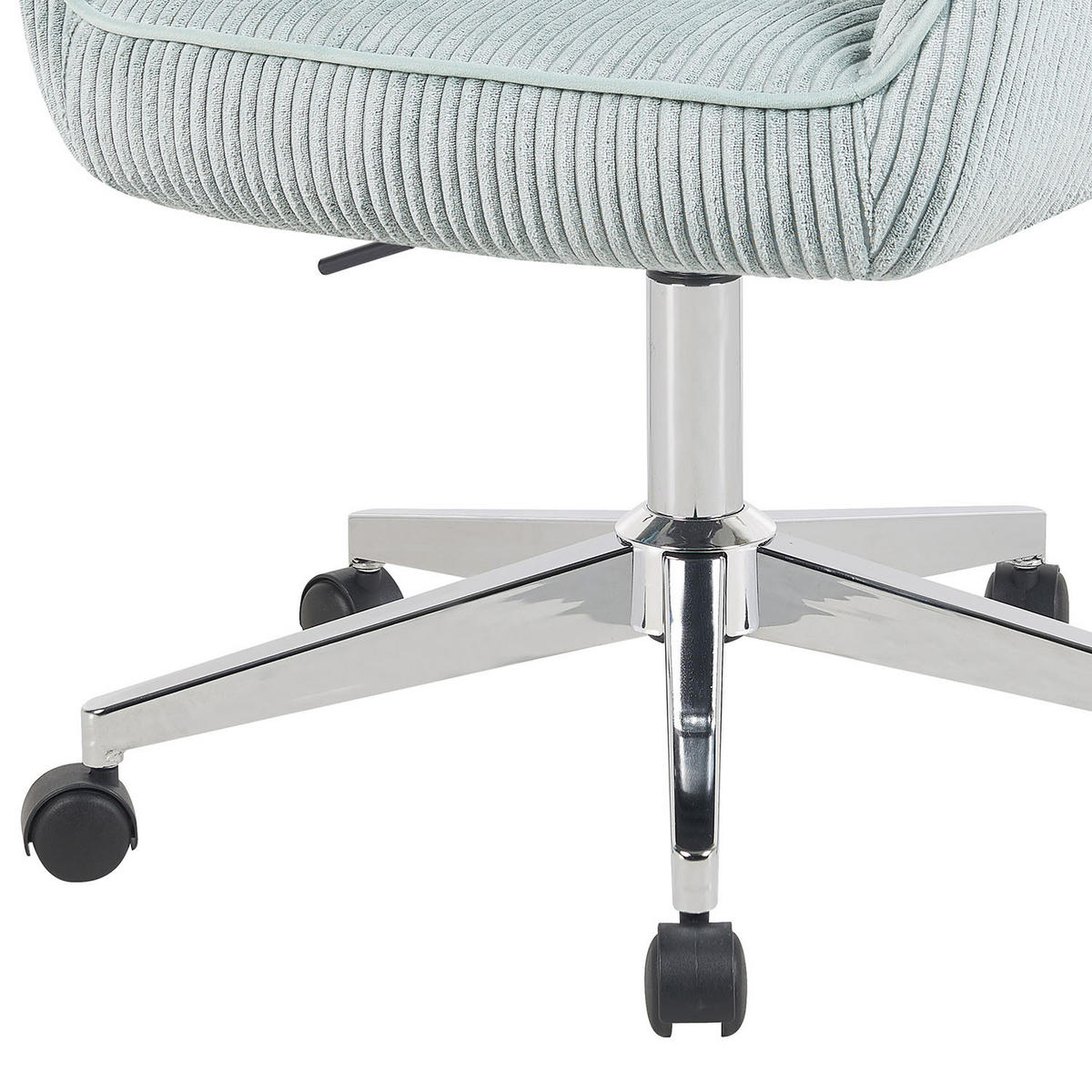 BÜROSTUHL Mika-Noel 2er-Set - Chromfarben/Hellblau, Textil/Metall (60/79/61cm) - DUBI Möbel