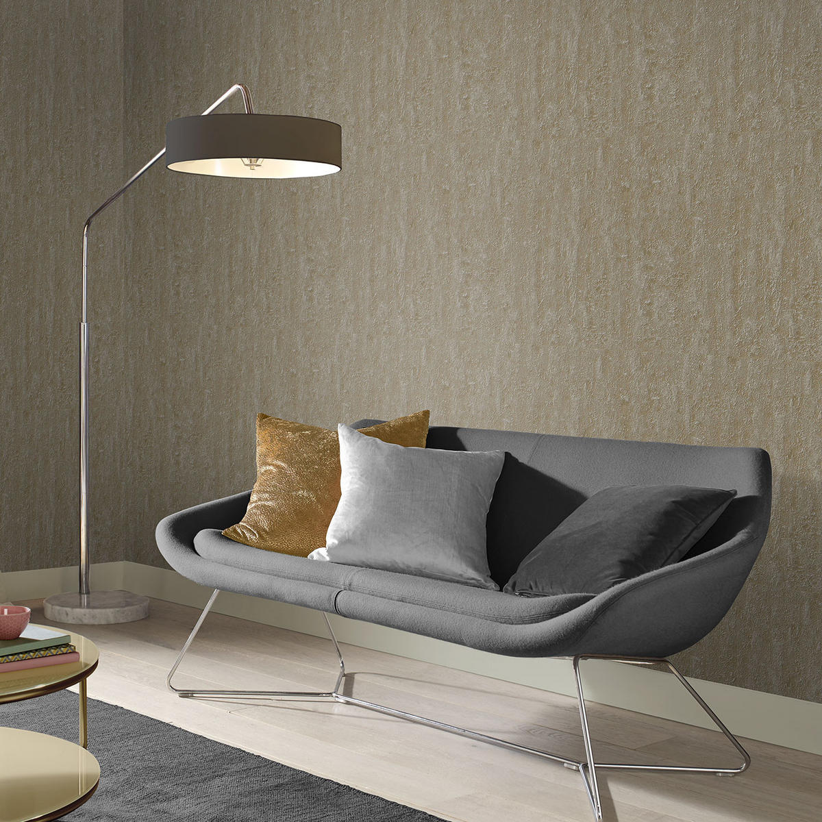 VLIESTAPETE - Orbit Gold Silber - Goldfarben, Papier/Kunststoff (52/1005cm) - Graham & Brown