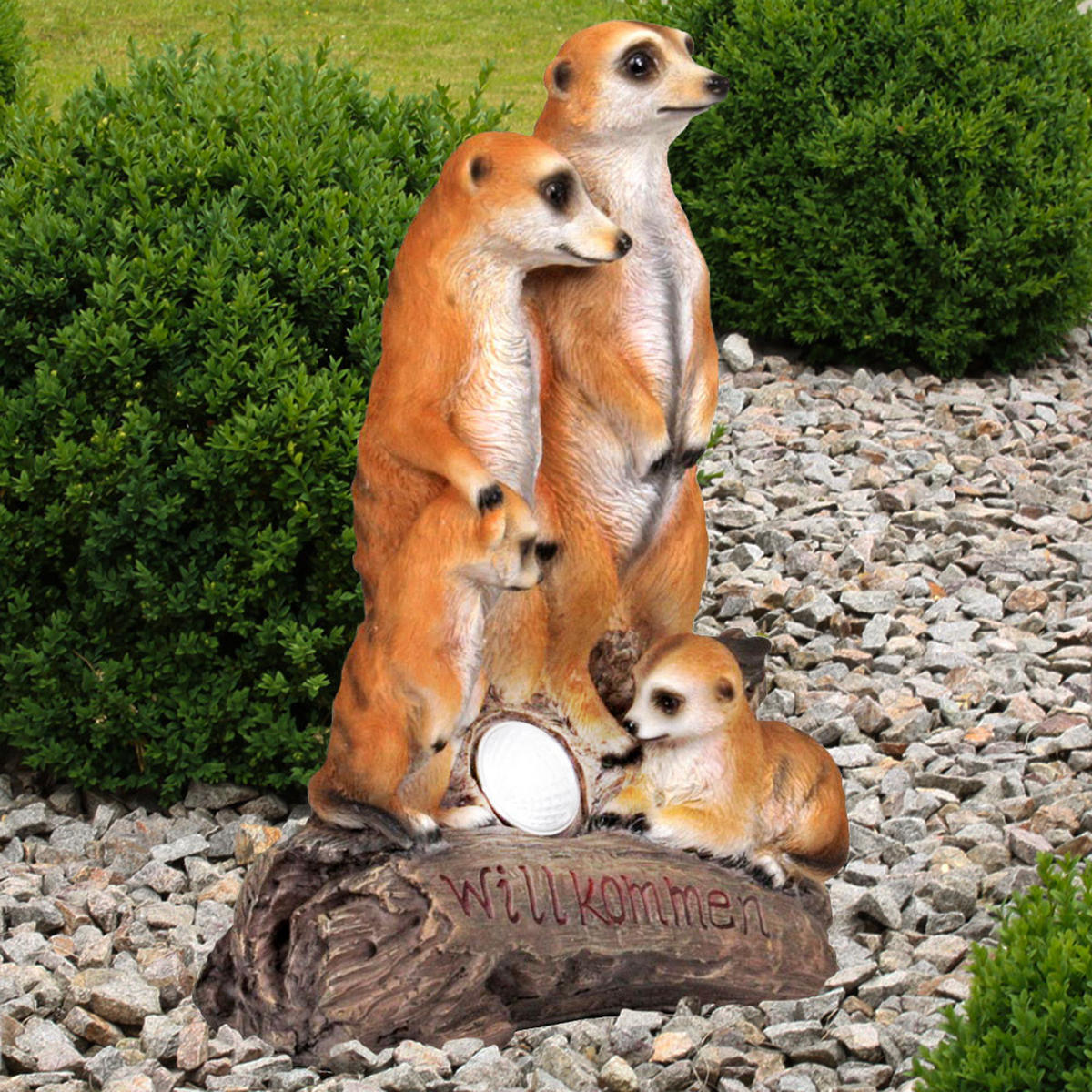 LED AUSSENLEUCHTE Solarleuchte Erdmännchen Braun - Braun, Kunststoff (21.2/11/27cm)