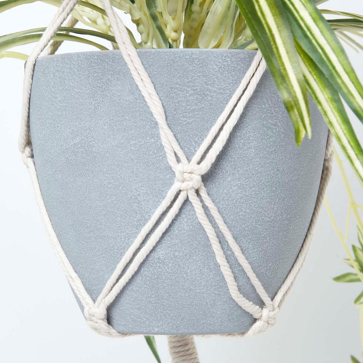 KUNSTPFLANZE Grünlilie in Hängeampel, 95 cm - Grün, Kunststoff (95cm) - Homescapes