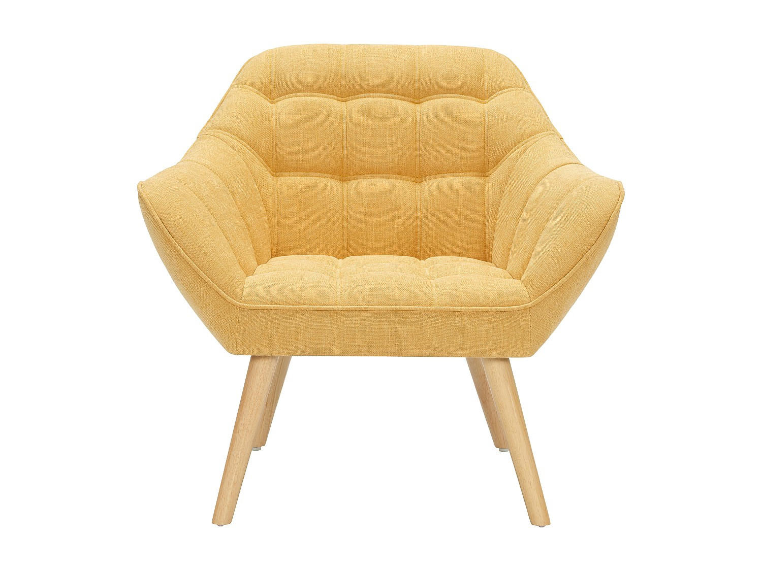 SESSEL mit gerader Rückenlehne - 1 Person - Stoff - Senffarben - - Dunkelgelb, Textil (82/77/73cm) - Vente-Unique
