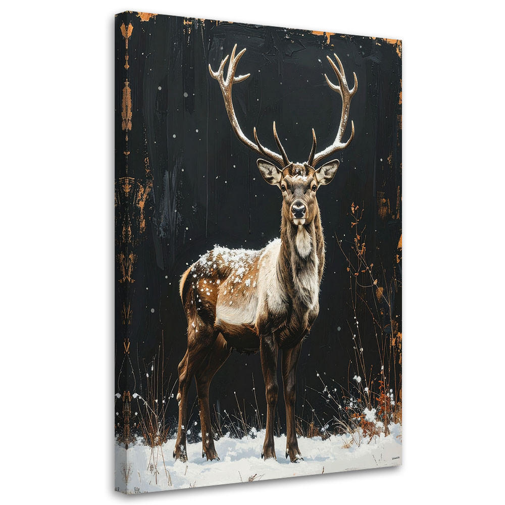 Feeby Leinwandbild Schwarz 80x120 cm