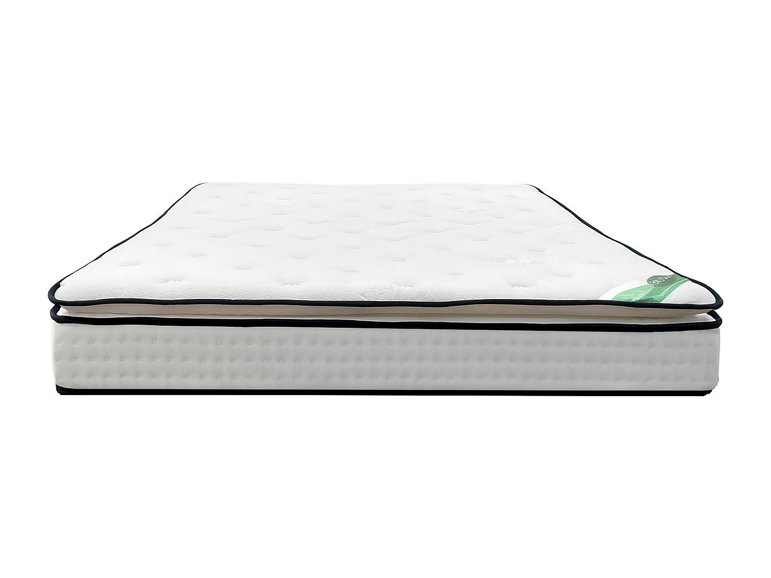 STANDARDMATRATZE - 2 Personen - stoff - weiß Mireza - Weiß, Textil (180/200cm) - Vente-Unique