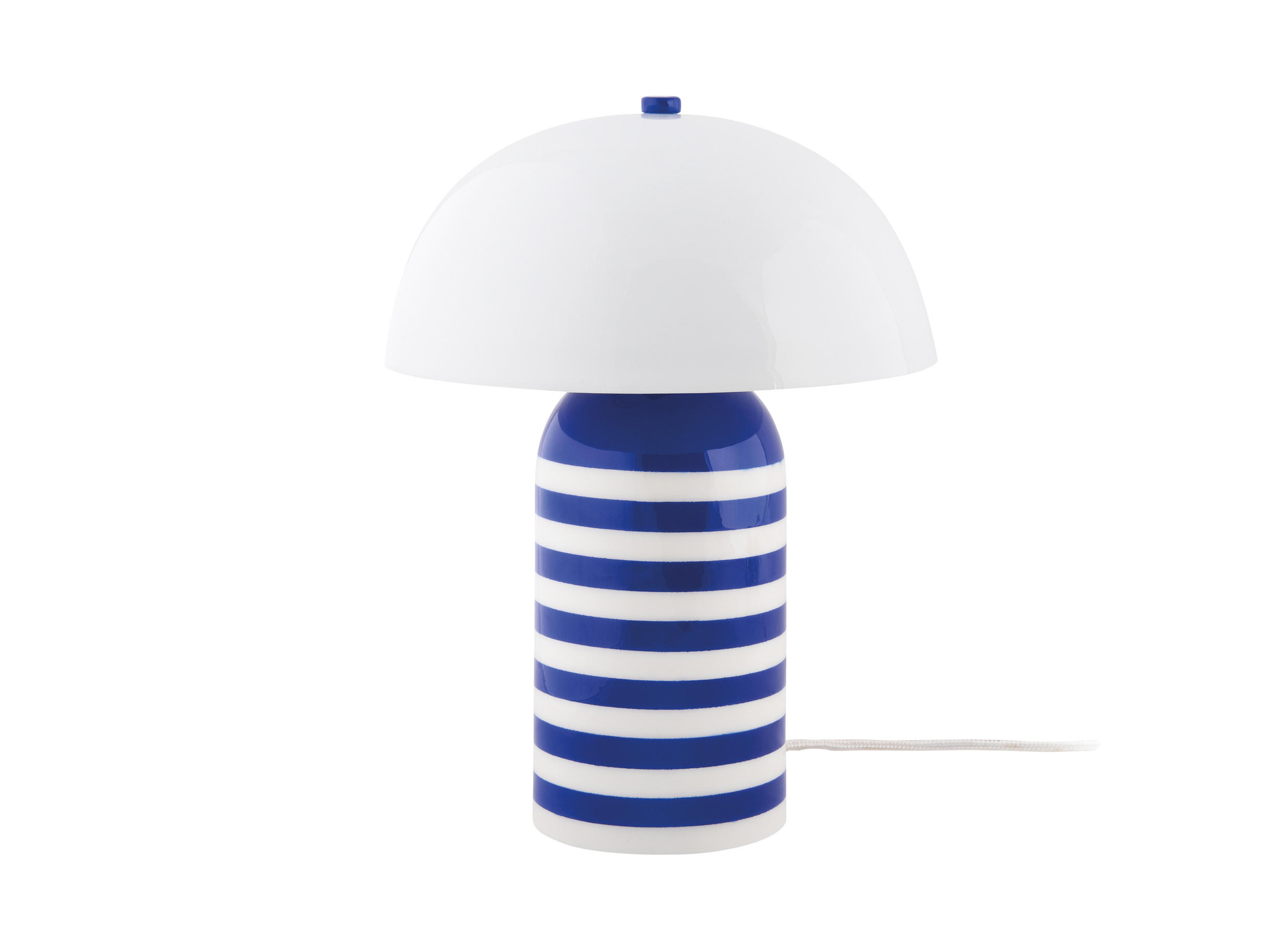 TISCHLAMPE Rayado Retro - Mehrfarbig - 23/23/30 cm - Blau, Metall (23/23/30cm) - Leitmotiv