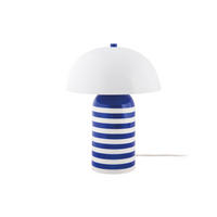 TISCHLAMPE Rayado Retro - Mehrfarbig - 23/23/30 cm - Blau, Metall (23/23/30cm) - Leitmotiv