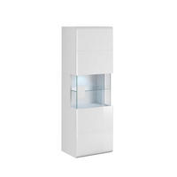 VITRINE Jules Weiß - Weiß, Holzwerkstoff (53/159/39cm) - Petits-meubles