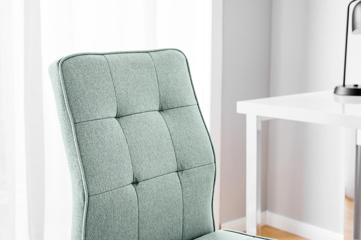 BÜROSTUHL - Mintgrün, Textil/Metall (46/91/62cm) - home24