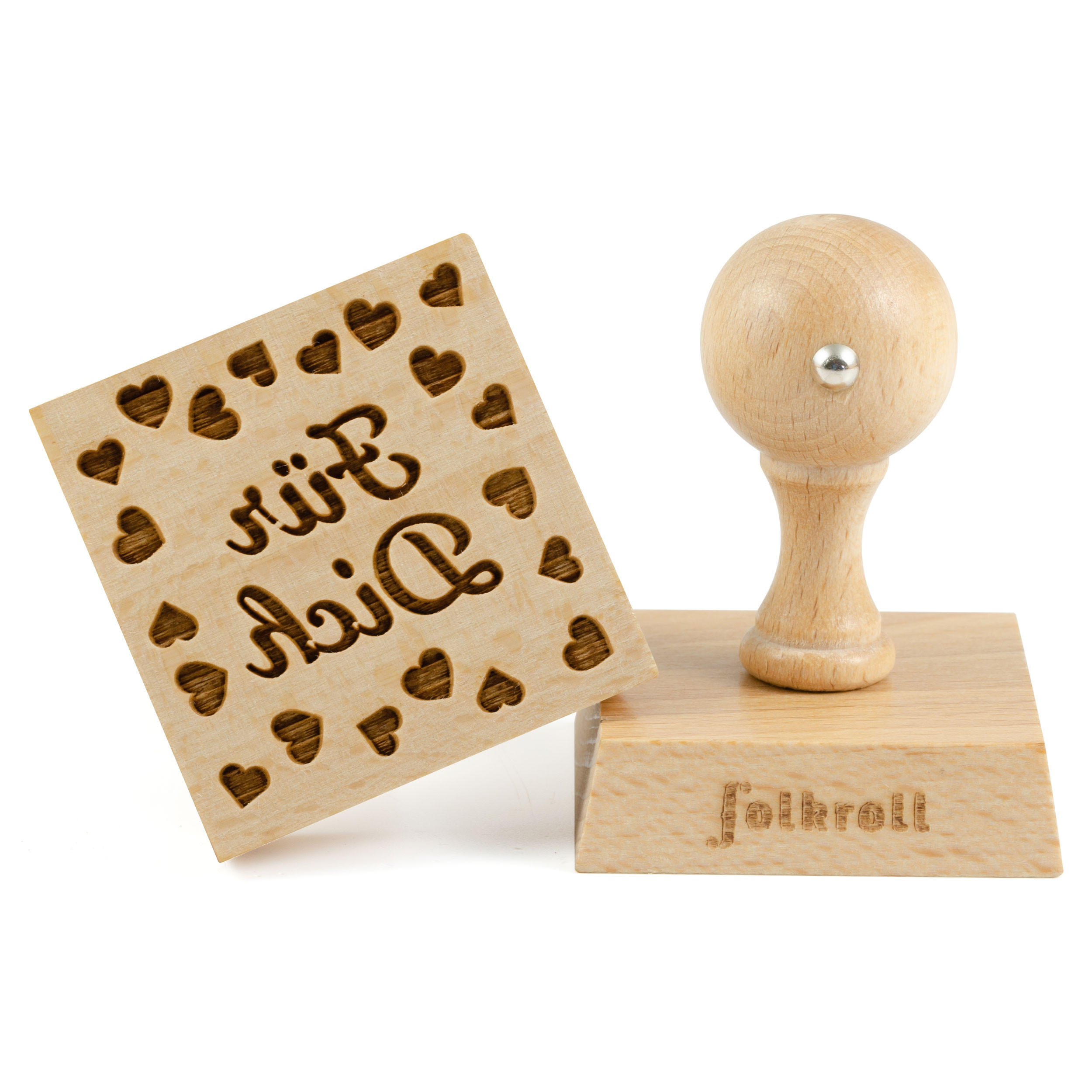 Folkroll Motiv-Keksstempel Braun 5.5x7x5.5 cm
