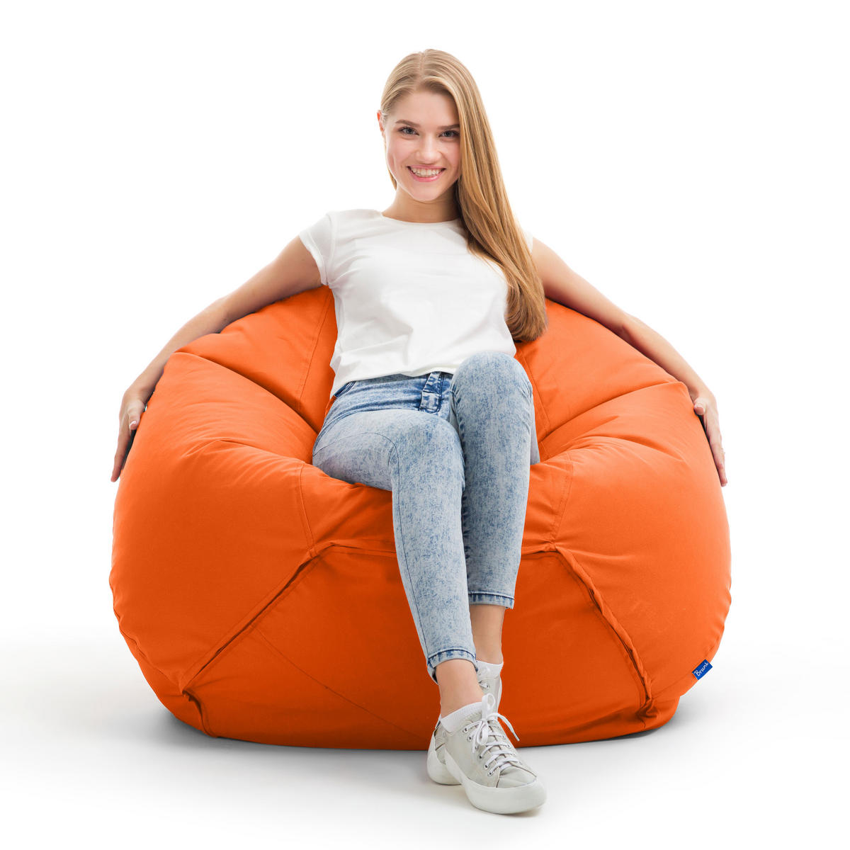 SITZSACK Classico L orange - Orange, Kunststoff (90/90/90cm) - Bruni