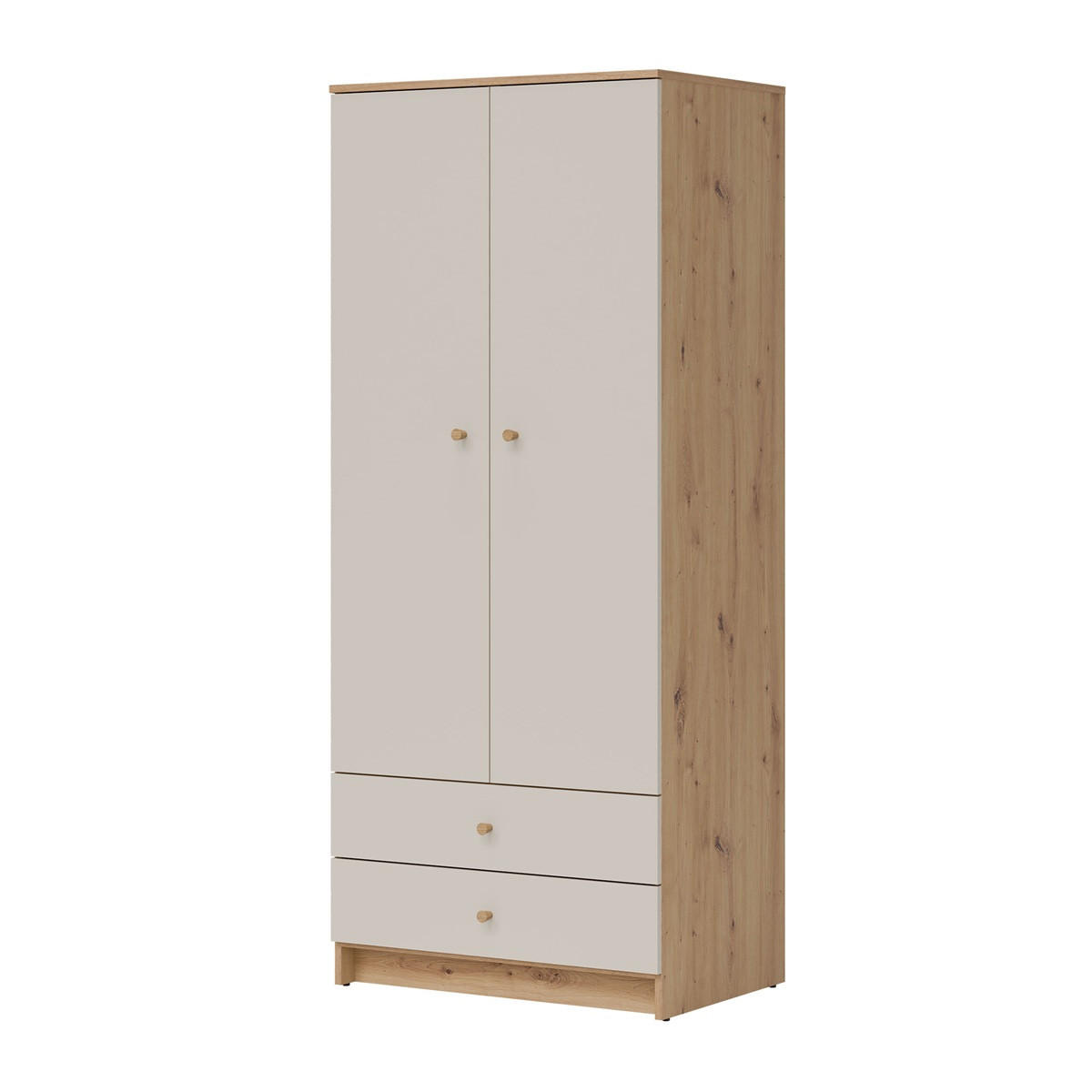 JUGENDZIMMER Trey Set C - 6-teilig - Kaschmir/Eiche Artisan, Holz/Holzwerkstoff (79/188/54cm) - QMM TraumMöbel