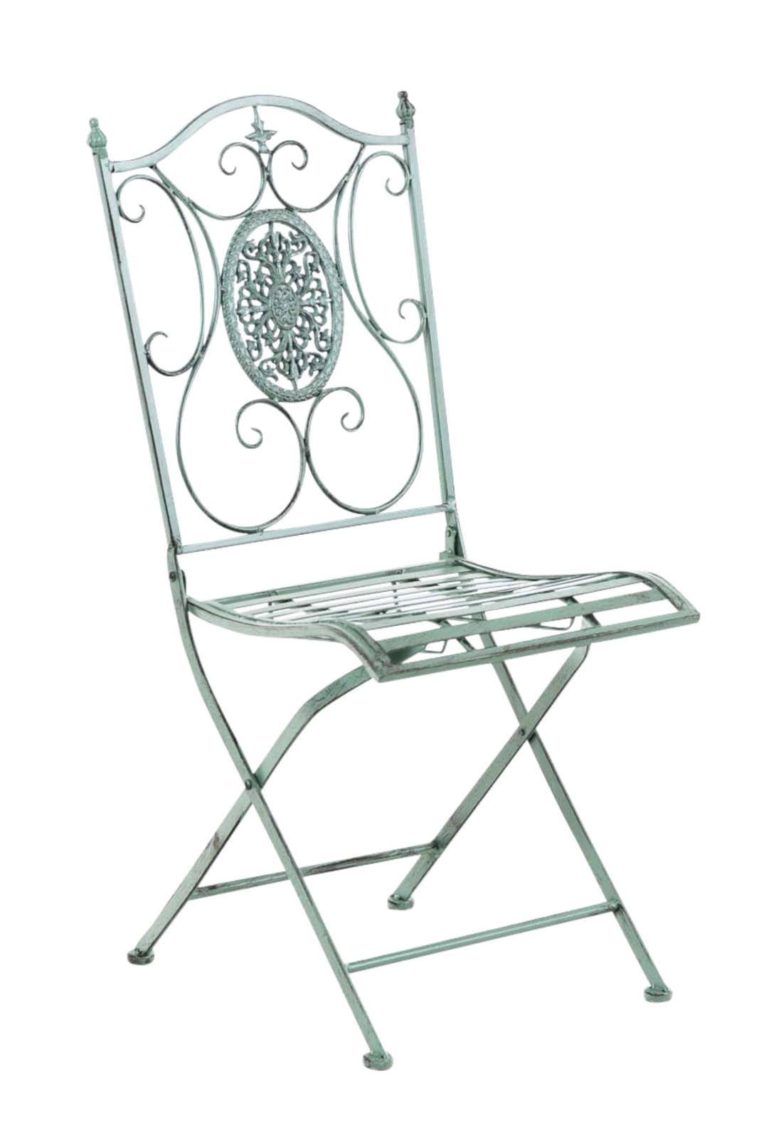 STÜHLE Sidan - 2er Set antik-grün - Grün, Metall (42/91.5/49cm) - TPFGarden