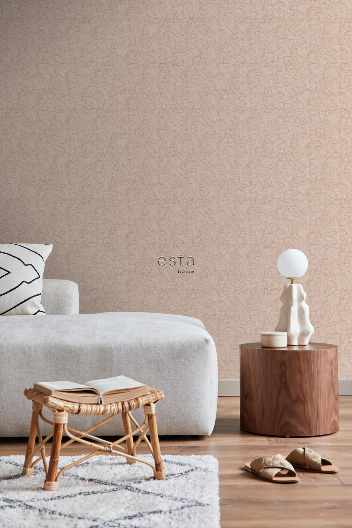 TAPETE Koralle 50 x 900 cm - Pink, Papier (50/900cm) - ESTAhome