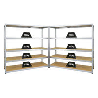 SCHWERLASTREGAL Giant Elephant 2er-Set mit 2x 180x180x60 cm Fachlast 200 kg Verzinkt - Silberfarben, Metall (360/180/60cm) - PROREGAL