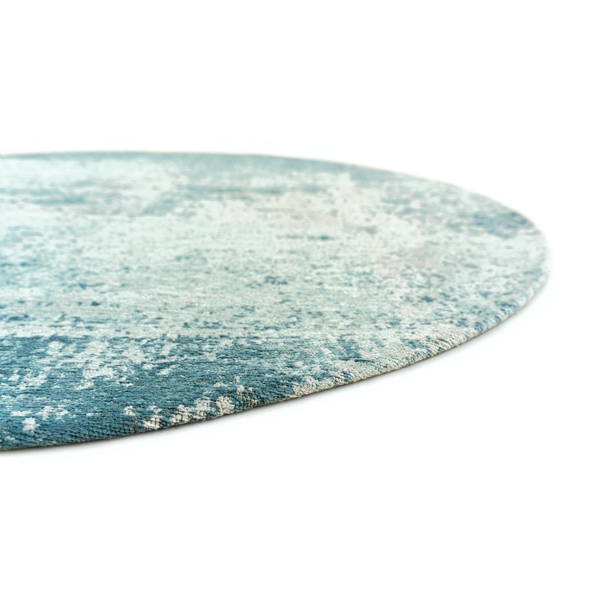 TEPPICH Neptune Virgin Land 140/140 cm - Blau, Textil (140/140cm) - Louis De Poortere