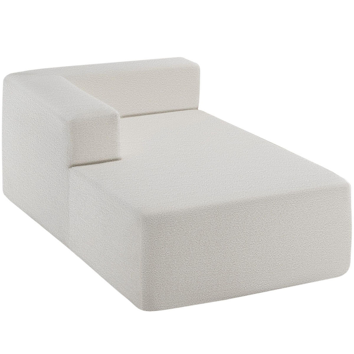SOFA Relax, keine Montage, 250 cm Breite, Bouclé creme - Creme, Kunststoff/Textil (250/162cm) - tectake