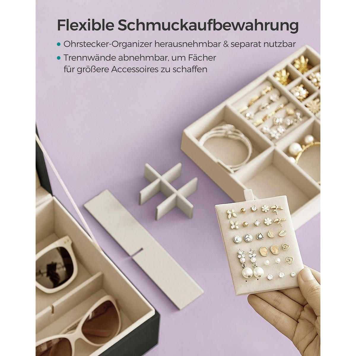SCHMUCKKÄSTCHEN HAVANA - Schwarz, Holzwerkstoff (24/11/20.5cm) - Hansiro
