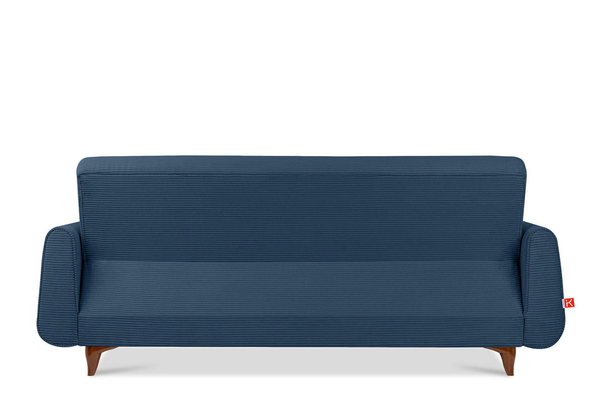 3-SITZER-SCHLAFSOFA GUSTAVO II mit Armlehnen, Marineblau - Blau/Dunkelblau, Holz/Holzwerkstoff (230/98/98cm) - KONSIMO®