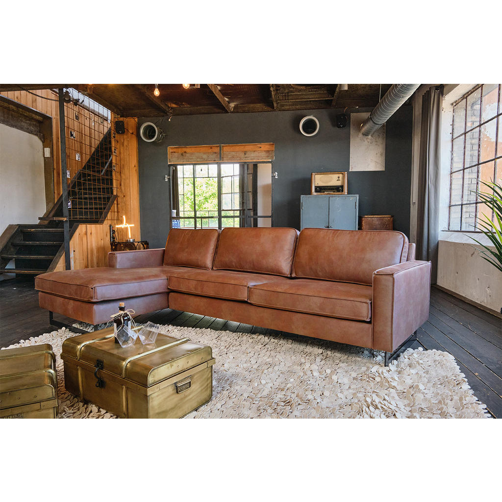 Thumbnail - Kawola Ecksofa, Braun, Leder, 3-Sitzer, Füllung: Kaltschaum, Ottomane links, L-Form,L-Form, 286x170 cm, Wohnzimmer, Sofa...