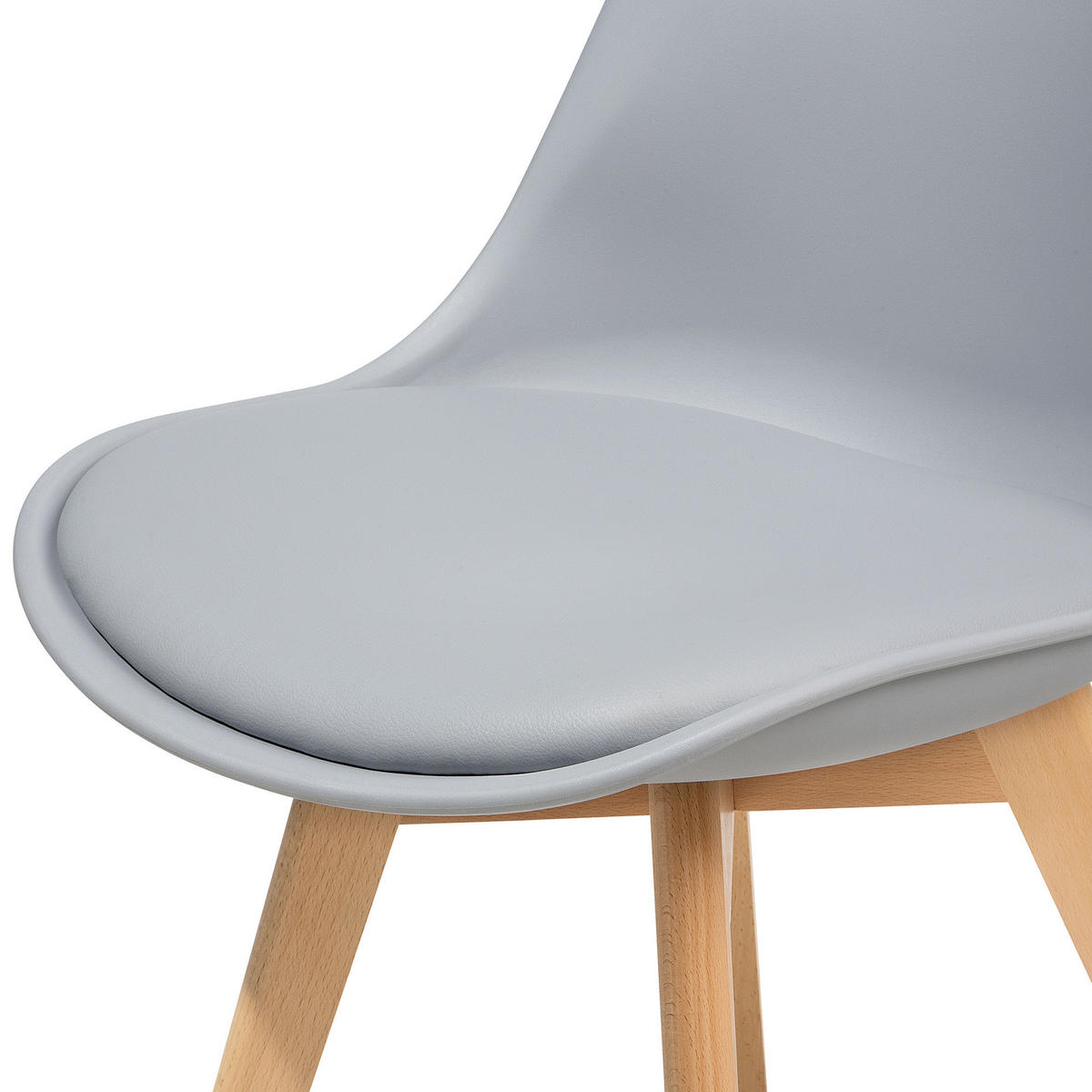 ARBEITSHOCKER 2er-Set Kunststoff Grau Dakota II - Grau, Holz/Kunststoff (47/84/43cm) - Beliani