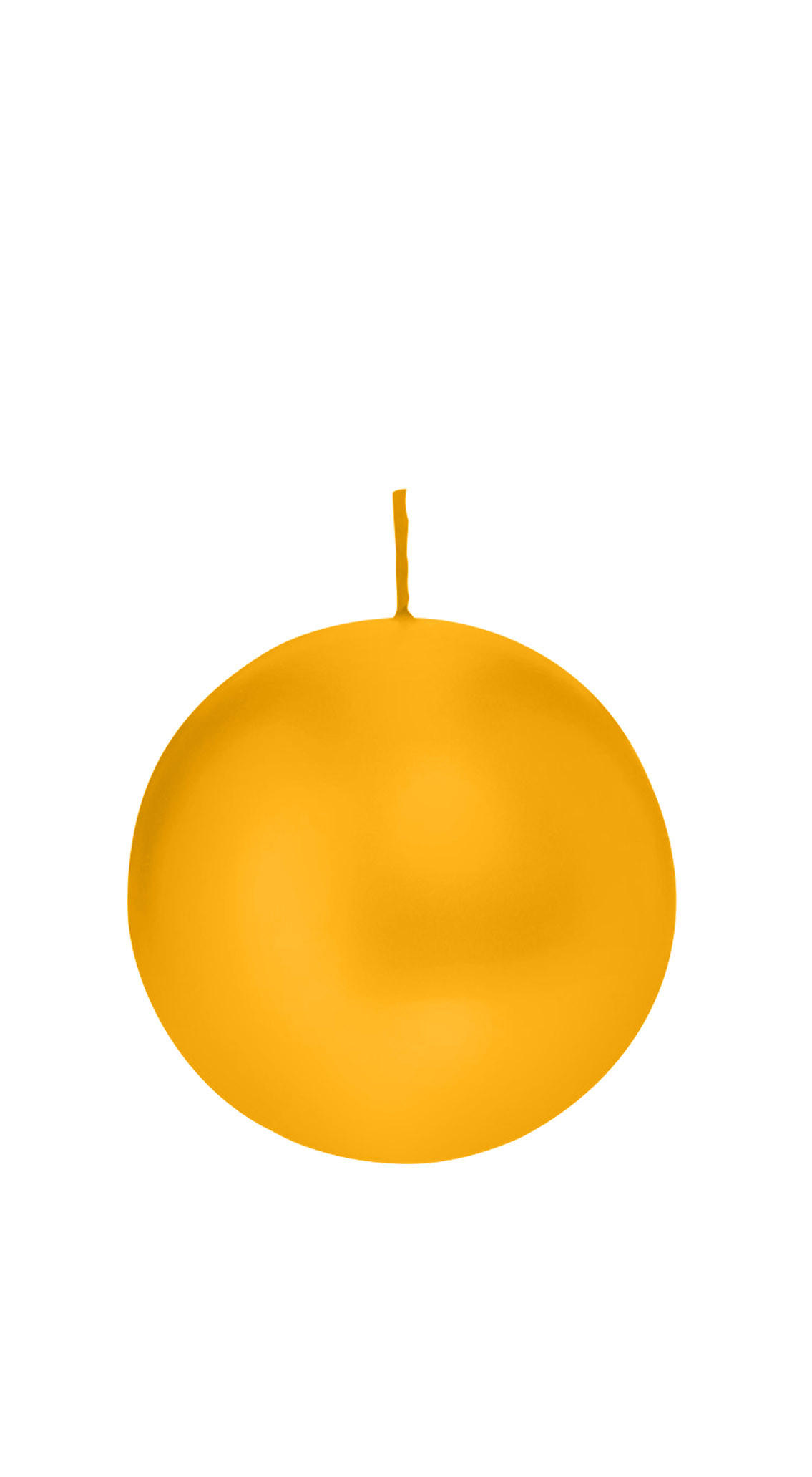 KUGELKERZEN Gelb Ø 80 mm, 6 Stück - Gelb, Paraffin (8/8/8cm) - Wiedemann Kerzen