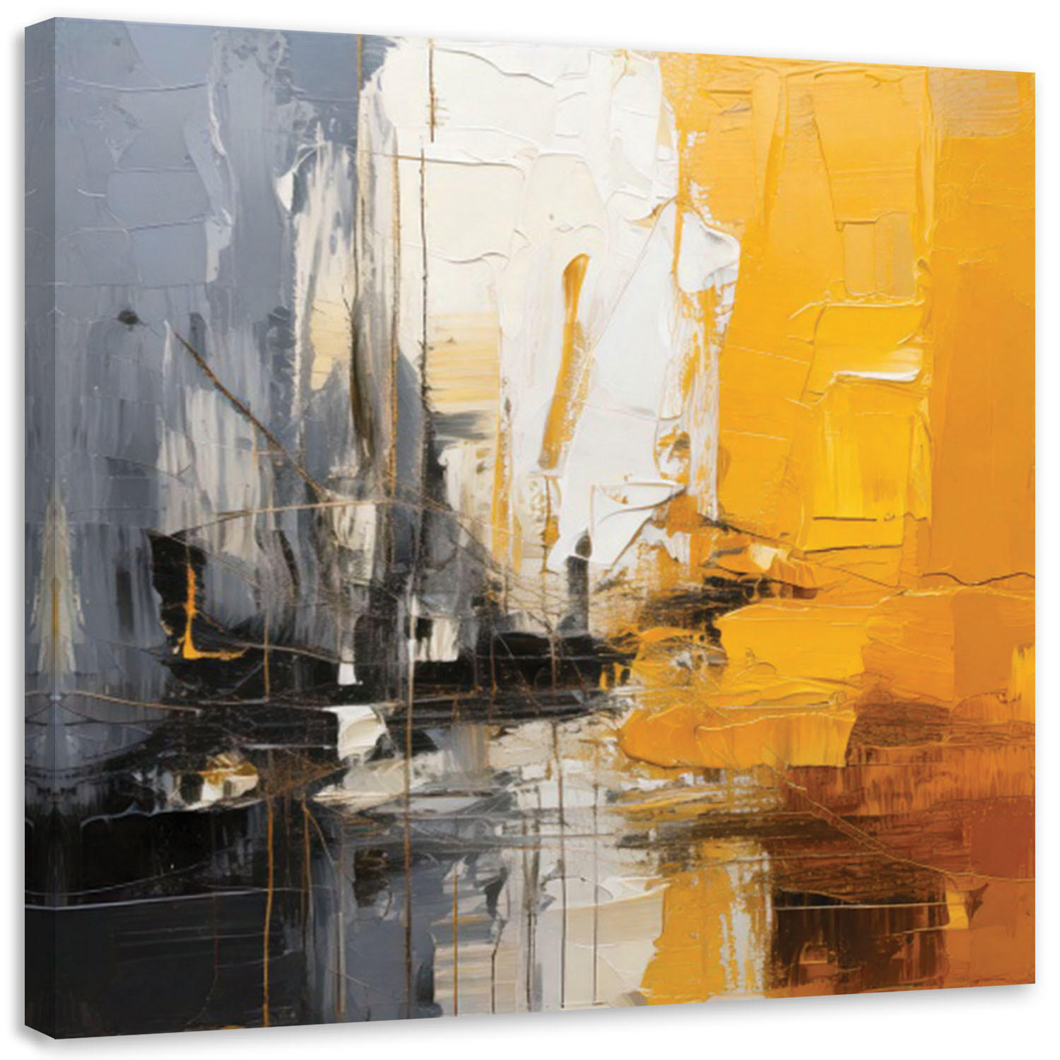Feeby Leinwandbild Gold 60x60 cm