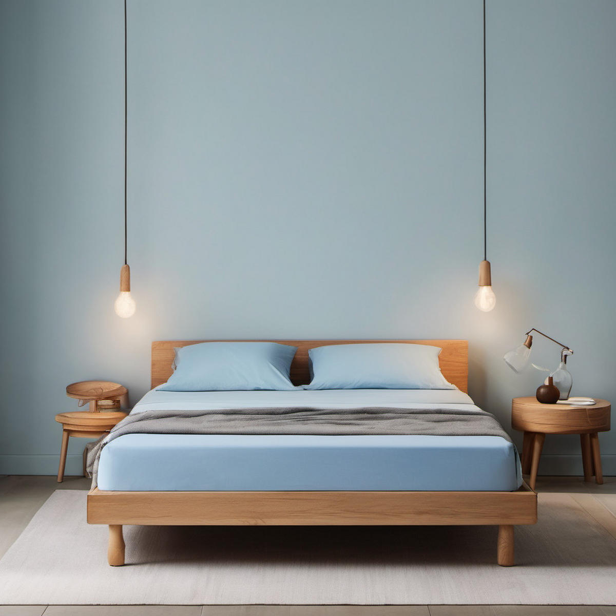 SPANNBETTLAKEN Premium Jersey Baumwolle - Hellblau, Naturmaterialien (90/200cm) - DarBene