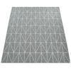 TEPPICH Outdoor Geometrisch Balkon, Terrasse schmutzabweisend Grau Rechteckig 160x230 - Grau, Textil (160/230cm) - KADIMA DESIGN