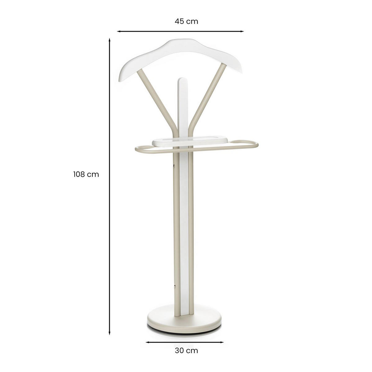 HERRENDIENER FABIO - Beige, Metall (45/108/30cm) - IDIMEX