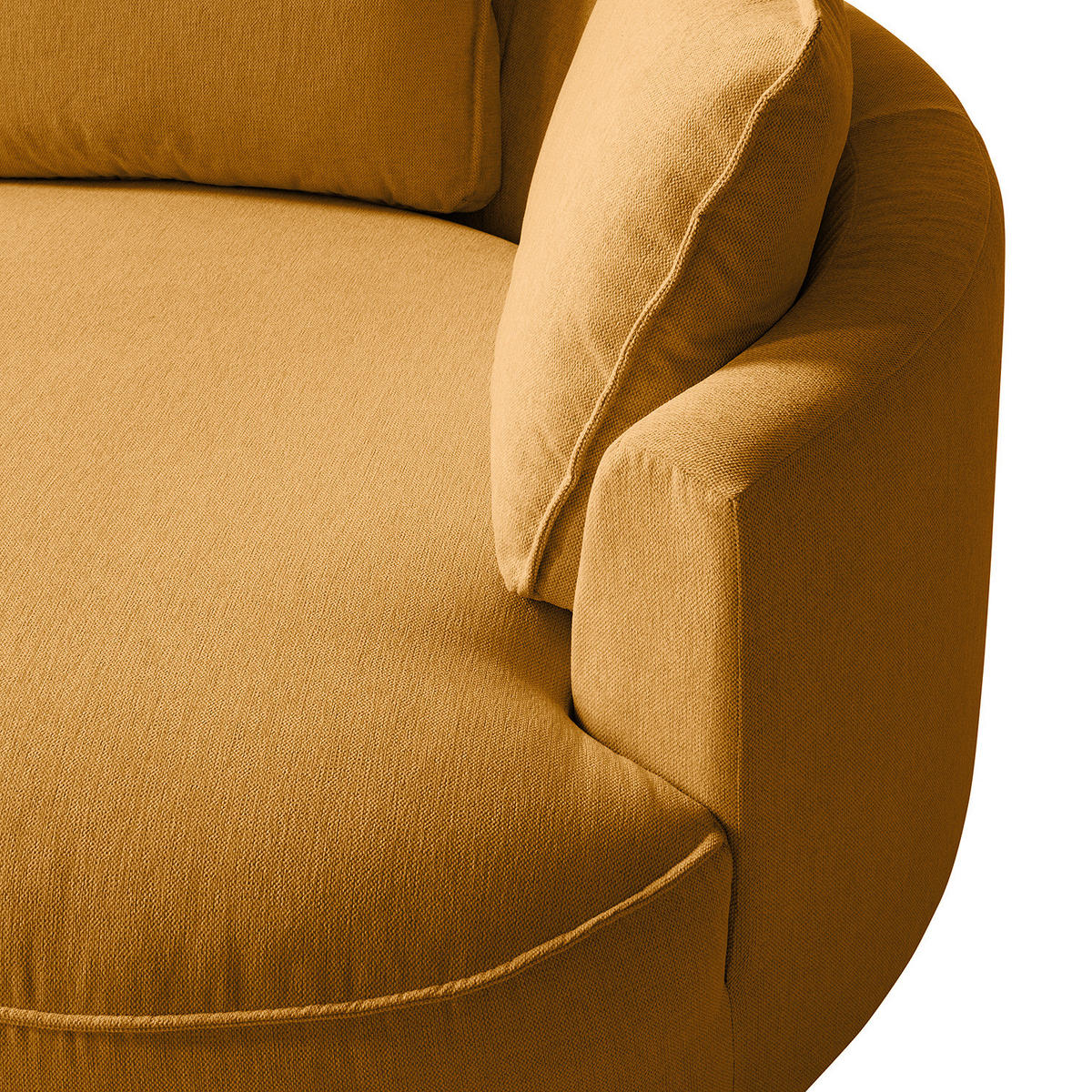 OTTOMANE - modular - Schwarz/Orange, Kunststoff/Textil (126/82/154cm) - home24