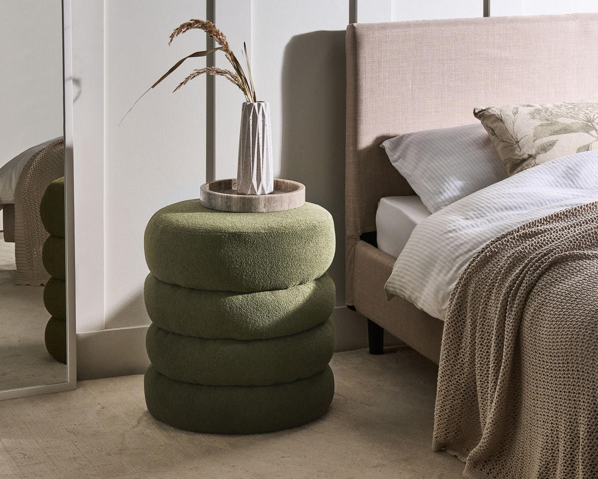 POUF Grün Sumpter - Grün, Textil (43/47/43cm) - Beliani