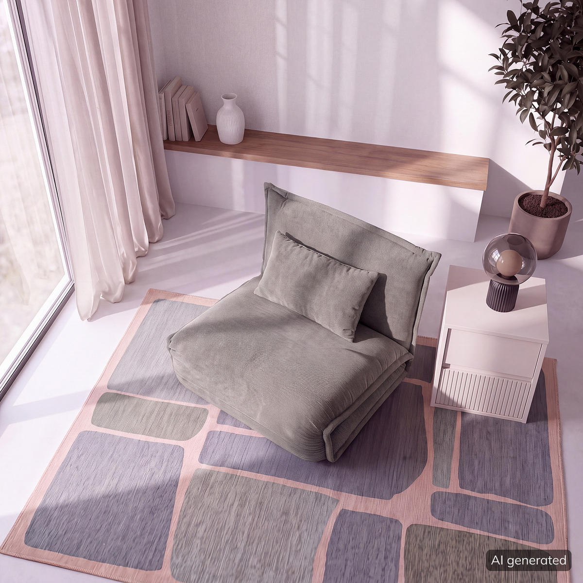 SCHLAFSESSEL - Schwarz/Grau, Textil/Metall (100/64/73cm) - home24